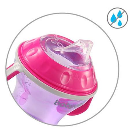 Babyono hrnček netečúci s mäkkým náustkom natural, babyono