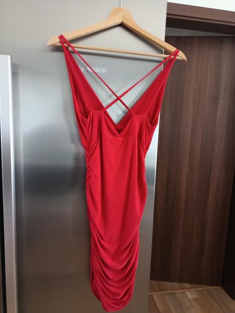 Rare london bodycon luxusné červené mini šaty s, s