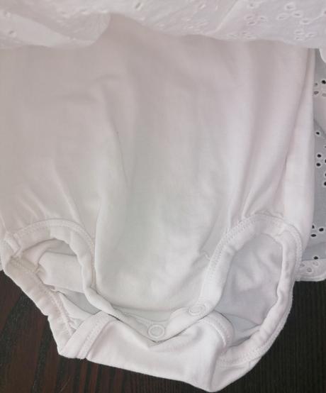 Biele šaty s madeirou, h&m,68