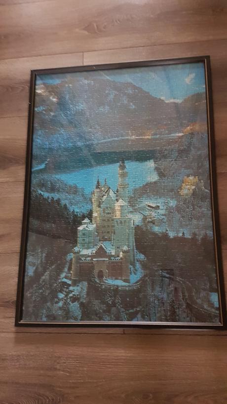 Obraz hrad/zámok z puzzle 70x50,