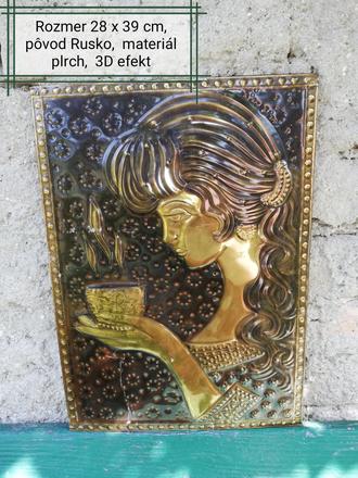 Kovový retro obraz,