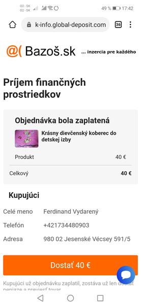 Bazoš - platobná karta