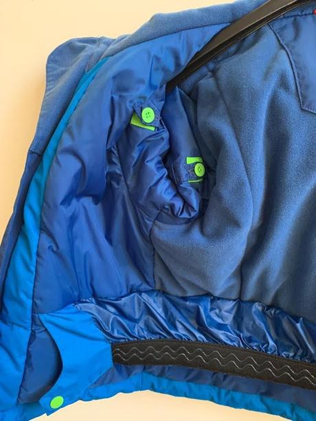 Chlapčenská lyžiarska bunda wedze a rukavice, decathlon,104