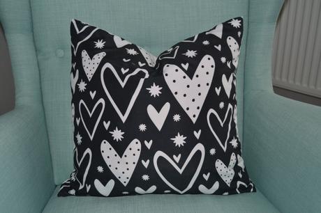 Obliečka na vankúš čierna a biely, šírka (cm): 45,dĺžka (cm): 40