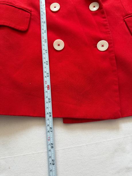 Červený dvojradový blazer springfield, m