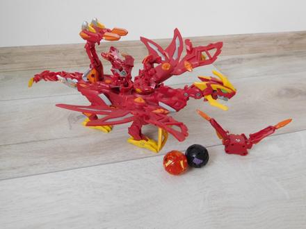 Bakugan drak červený-30 cm,, 