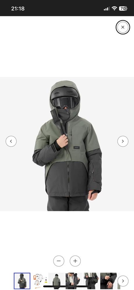 Predám chlapčenský lyžiarsky set, quechua,164