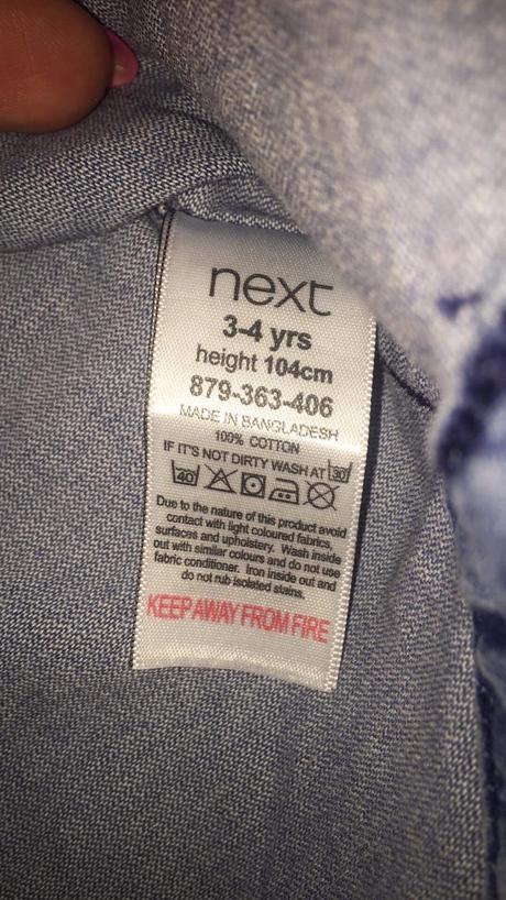 Riflová košeľa, next,104