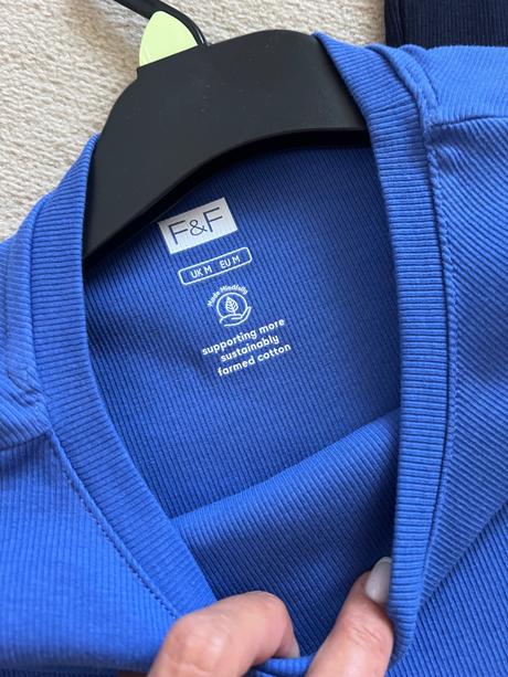 3 modré trička m, f&f,m