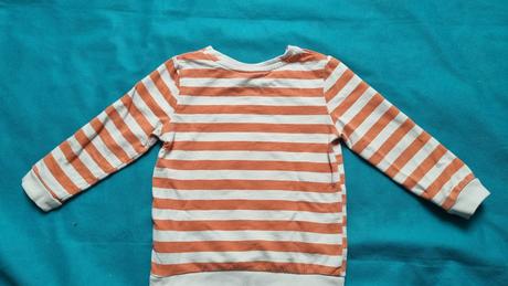Bavlnený svetrík 92 oranzovo biela, 92