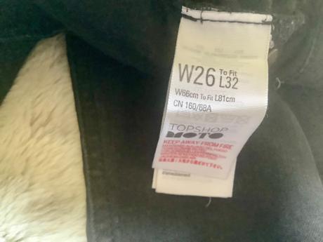 Rifle s dranymi kolenami, topshop,xs