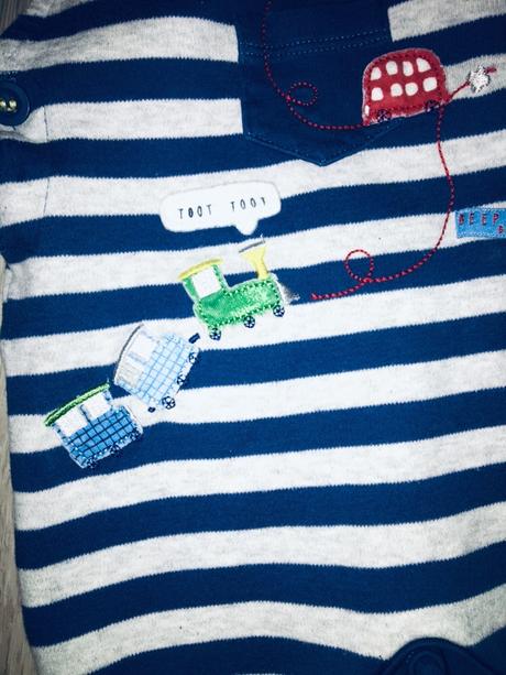 Pruhované bavlnené gaťuše na traky, mothercare,68