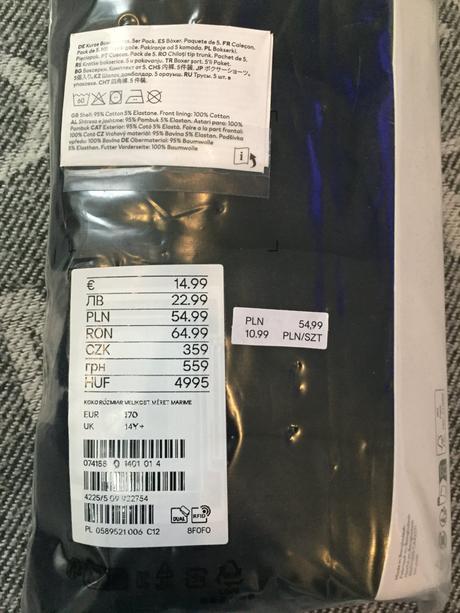 Chlapcenske boxerky 5ks balenie, h&m,158 / 164 / 170