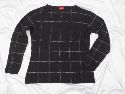 Luxusný čierny vlnený pulover olsen, 44