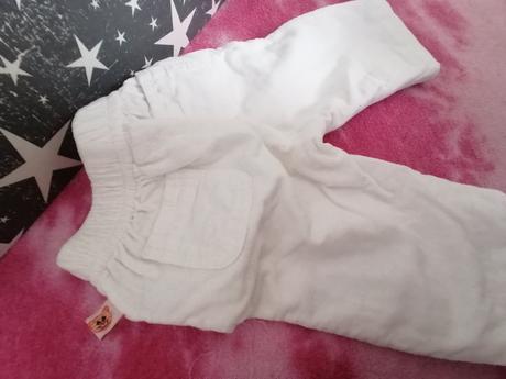 Biele nohavice, zateplene, 56