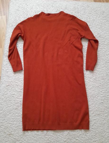 Horčicové úpletové šaty 46/48, 46