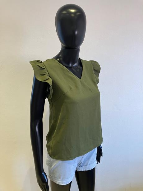 Dámska blúzka s mašličkou khaki shein (xs), xs