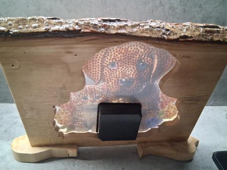 Hodiny diamanty a drevo, 