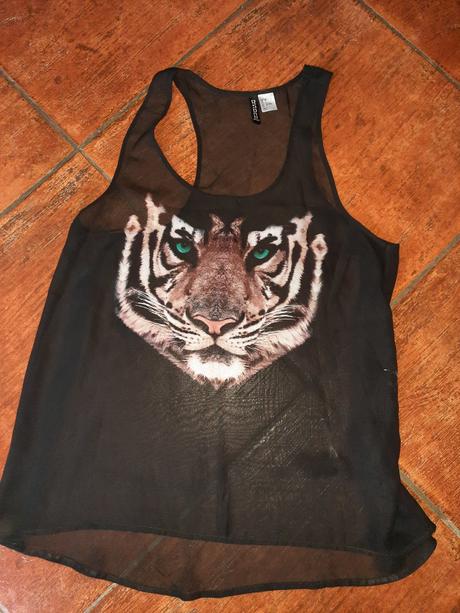 Priehľadné tričko, h&m,38