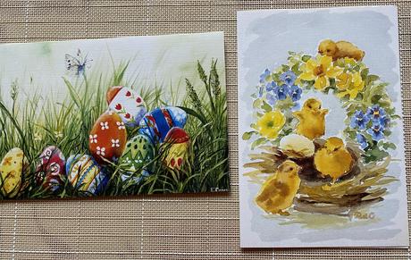 Pohľadnice s obálkou - veľká noc, 