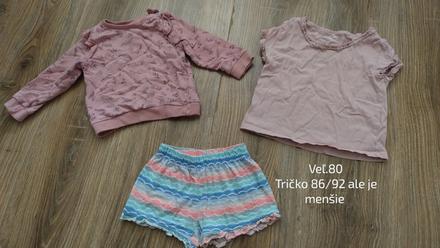 Mikina, kraťasy a tricko 80, 68–80