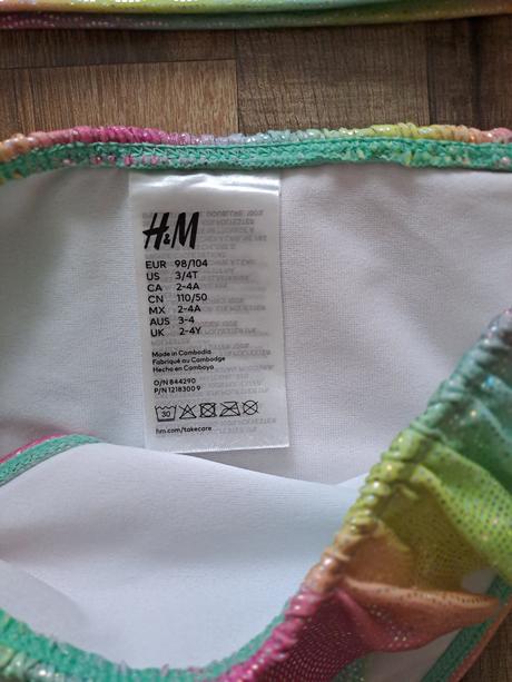 Duhove trblietave plavky, h&m,104