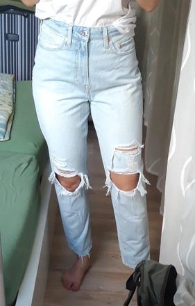 Rifle vysoký pás, h&m,38