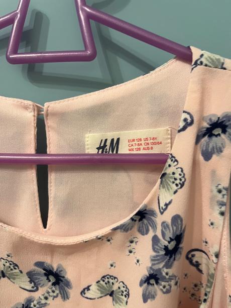 H&m motylové šaty 128, h&m,128