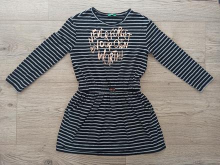 Benetton úpletové šaty s dlhým rukávom veľ. 110, benetton,110