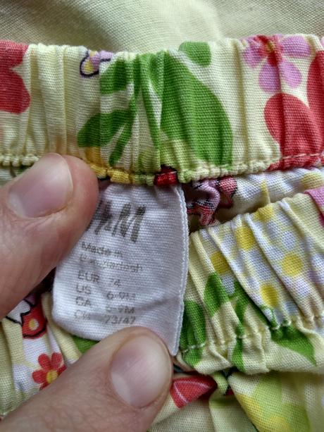 Tenky letny vzdusny set tricko a gate na plienku, h&m,62