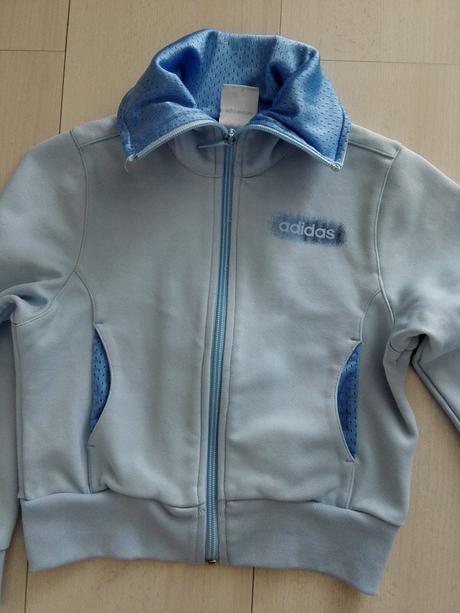 Mikina adidas bledomodrá na zips, vel.128, p.č.108, adidas,128