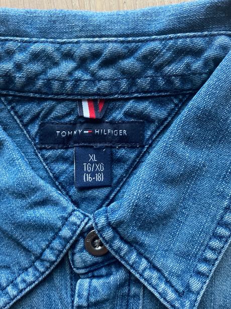 Riflová košeľa tommy hilfige, tommy hilfiger,164