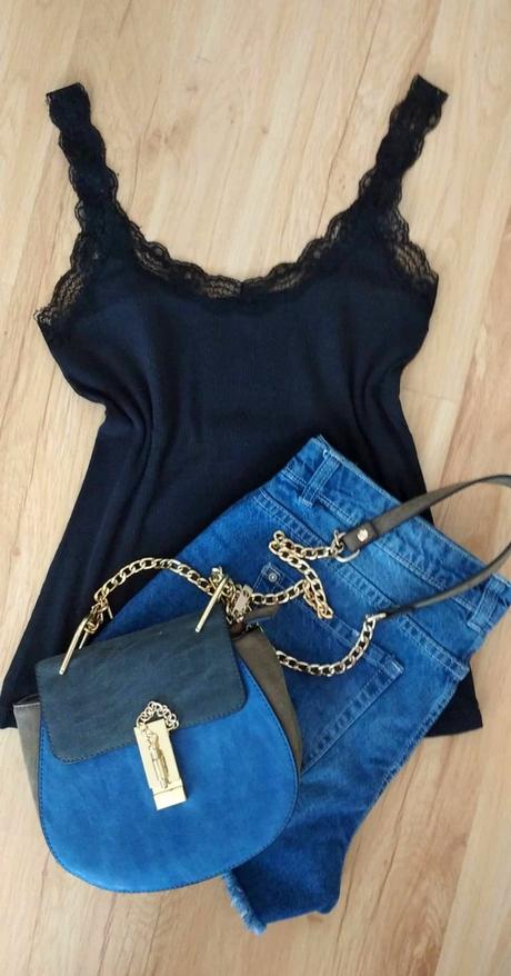 Tielko s čipkovanými ramienkami - veľ. s-m, cherokee,s