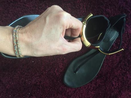 Gucci gold bamboo sandals 39, gucci,39