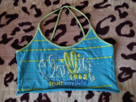 Kratky modry top vel.xl, ale idealmy pre l, l