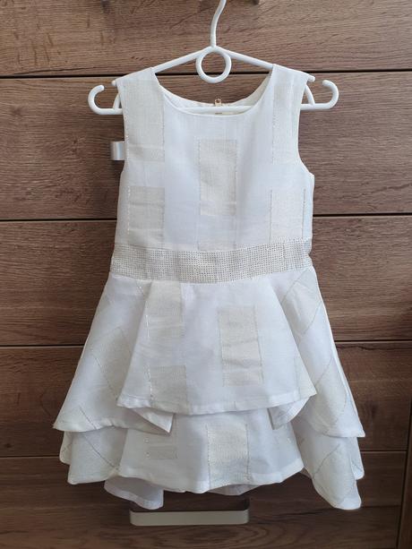 Šaty bielozlaté 116/122, 116