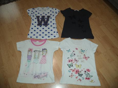 4 ks tričiek, 122-128, h&m,122