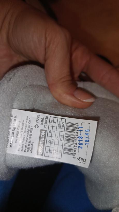 Korčule na ľad 42 použité 1x, 42