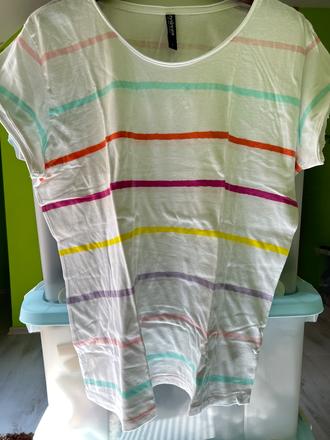 Tričko s farebnými pruhmi-l, colours of the world,l