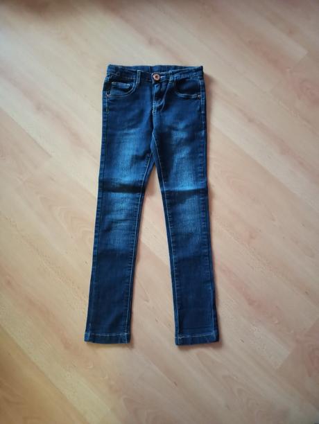 Modré rifle skiny 128/134, 128