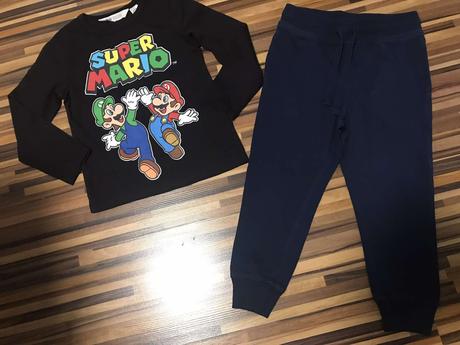 Tmavomodré tepláčiky top stav, h&m,104