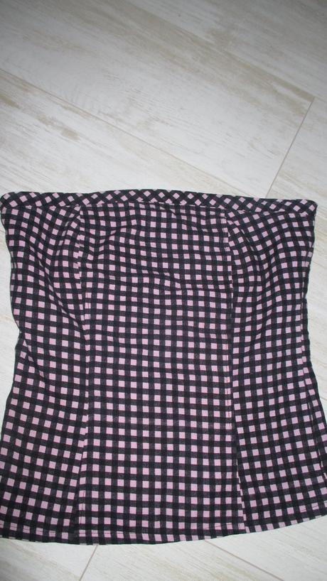 Káro korzetík aj výmena, fishbone,s