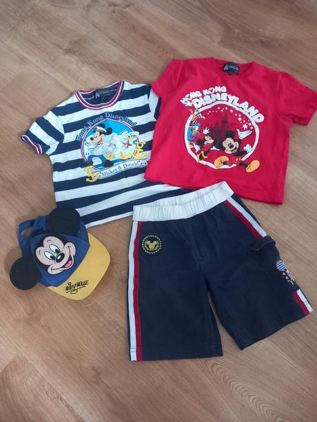 Disney súprava 2  tričká + kraťasy  + mickey ciapk, disney,s