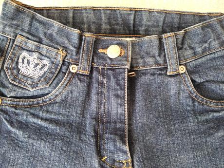 Riflové krátke nohavice, 134