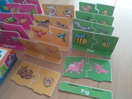 Angličtina -puzzle zvieratá,