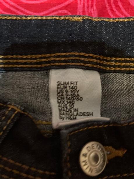 Tmavomodre rifle, h&m,140