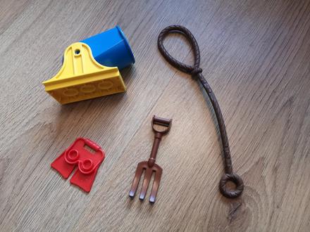 Lego duplo kanon, plutvy, laso a vidly,