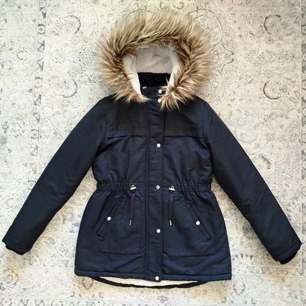 Huňatá zimná parka - super stav, f&f,164