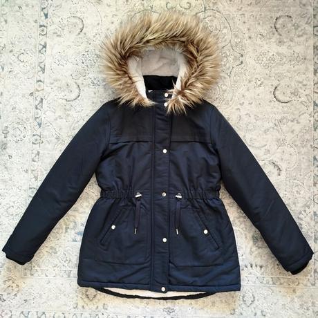 Huňatá zimná parka - super stav, f&f,164