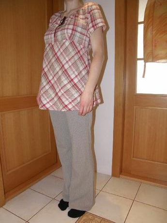 Tehotenský komplet - nohavice + tričko, 44